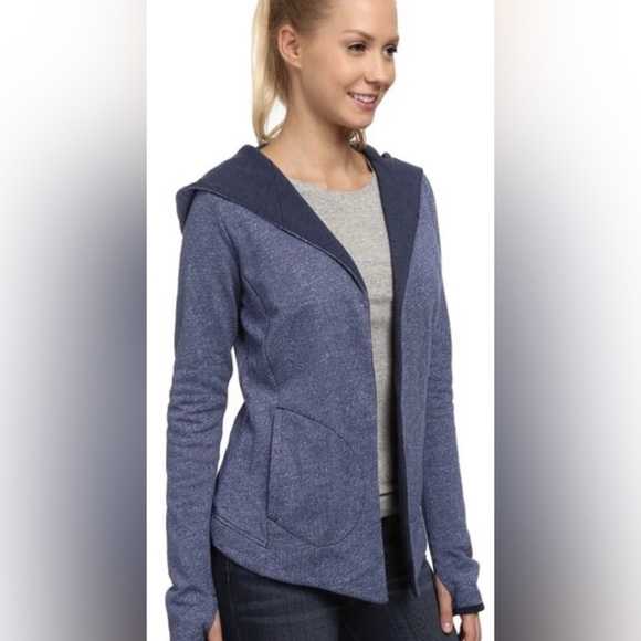 The North Face Women’s Medium Blue Hoodie Sweatshirt Cardigan with Thumb Holes - Picture 12 of 12